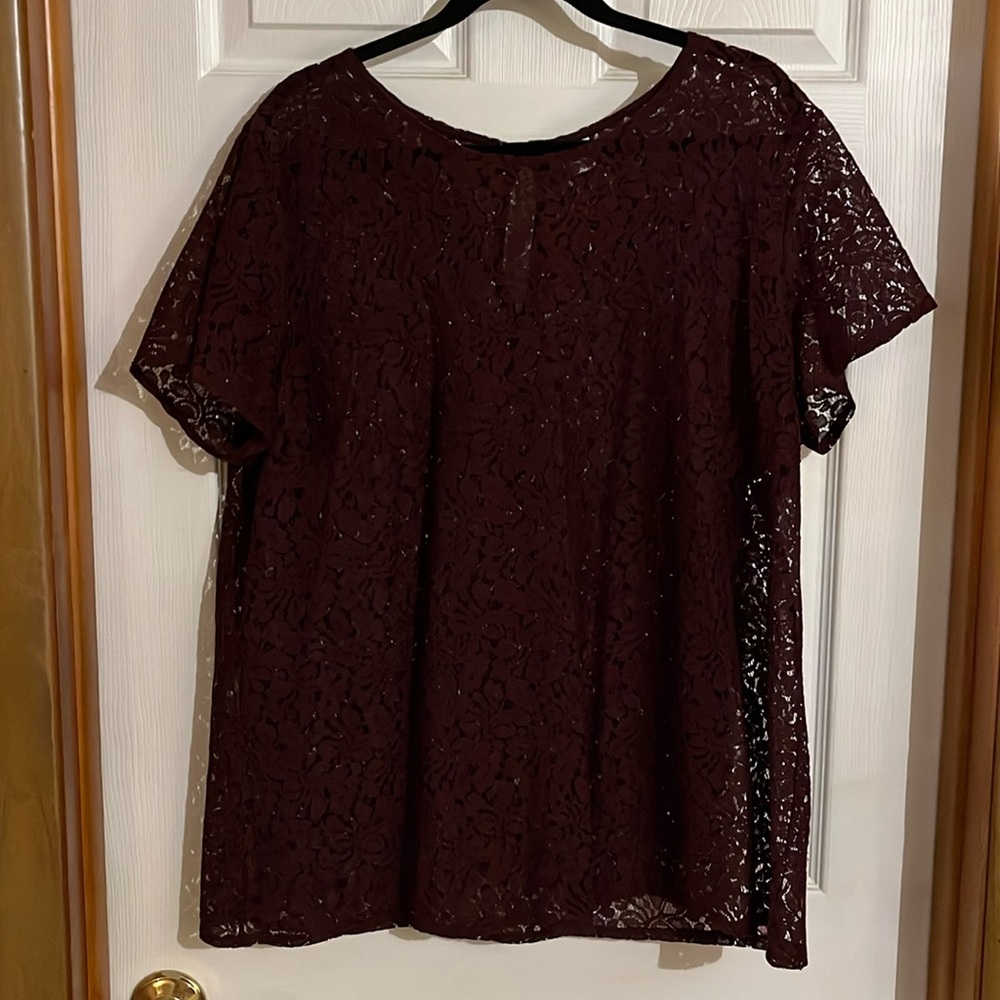 Old Navy Lace Top (Maroon)